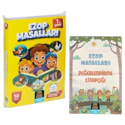 1. Sınıf Okuma Ezop Masalları Seti - 10 Kitap Takım - Değendirme Kitap