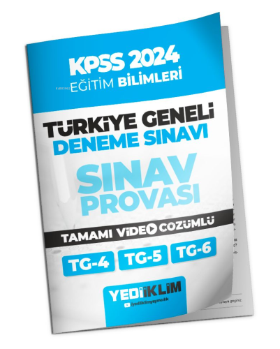 2024 KPSS Türkiye Geneli Eğitim Bilimleri ( 4-5-6 ) Deneme Sınavları T