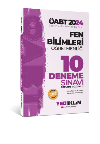 2024 ÖABT Fen Bilimleri Öğretmenliği Tamamı Video Çözümlü 10 Deneme Sı