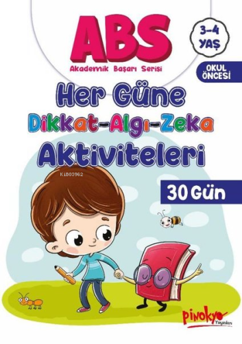 3 - 4 Yaş ABS - Her Güne Dikkat Algı Zeka Aktiviteleri 30 Gün