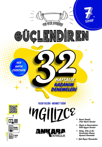 7.Sınıf Güçlendiren 32 Haftalık İngilizce Kazanım Denemeleri