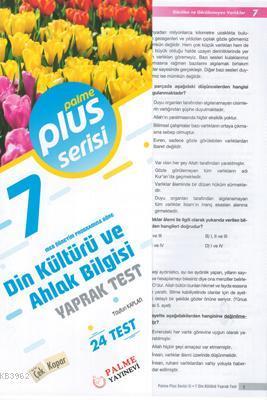 7. Sınıf Plus Serisi Din Kültürü ve Ahlak Bilgisi Yaprak Test