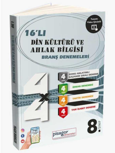 8. Sınıf Pisagor 16`lı Din Kültürü ve Ahlak Bilgisi Denemesi