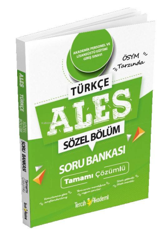 Ales Türkçe Tamamı Çözümlü Soru Bankası