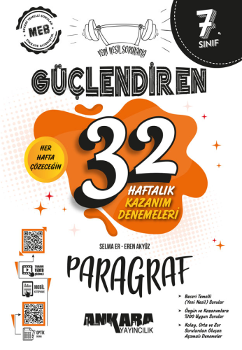 Ankara Yayıncılık 7. Sınıf Güçlendiren 32 Haftalık Paragraf Kazanım De