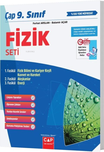 Çap Yayınları 9. Sınıf Anadolu Fizik Seti