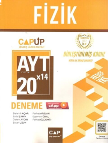 Çap Yayınları AYT Fizik 20 X 14 Up Deneme