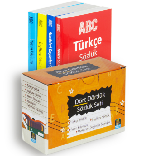 Dört Dörtlük Sözlük Seti ABC İlk ve Orta Öğretim Tdk Uyumlu (4 Kitap K