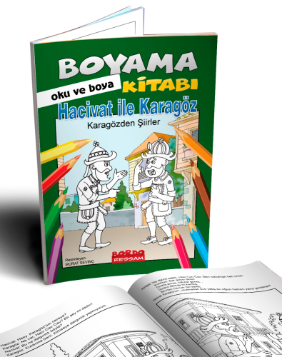 Hacivat İle Karagöz - Karagözden Şiirler Hikayeli Boyama Kitabı (4+Yaş