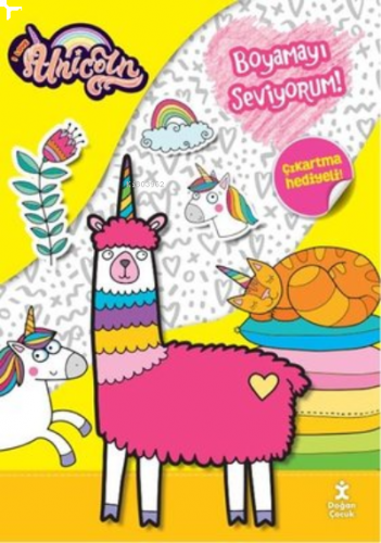 I Love Unicorn - Boyamayı Seviyorum! Çıkartma Hediyeli