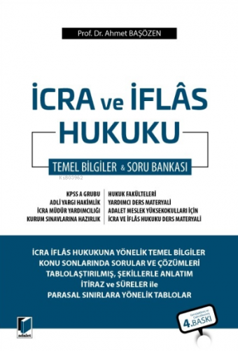 İcra ve İflas Hukuku Temel Bilgiler & Soru Bankası