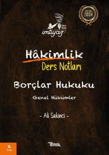 İmtiyaz Borçlar Hukuku Genel Hükümler Hakimlik Ders Notları