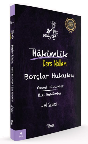 İmtiyaz Borçlar Hukuku Genel Hükümler - Özel Hükümler Ders Notları