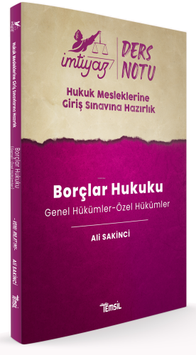 İmtiyaz Hmgs Ders Notları Borçlar Hukuku (Genel Hükümler-Özel Hükümler