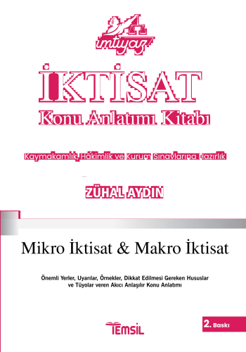 İmtiyaz İktisat Konu Anlatımı Kitabı