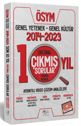 KPSS Genel Yetenek Genel Kültür Orijinal Son 10 Yıl Çıkmış Sorular 201