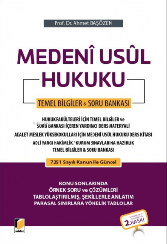 Medeni Usul Hukuku Temel Bilgiler & Soru Bankası