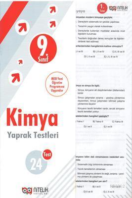 Nitelik - 9. Sınıf Kimya Yaprak Test Yeni 2019