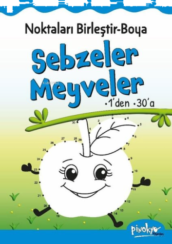 Noktaları Birleştir Boya Sebzeler Meyveler 1'den 30'a