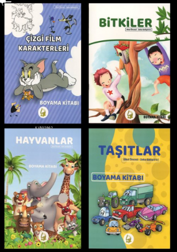 Okul Öncesi Zeka Geliştirici Boyama Seti (4 Kitap)