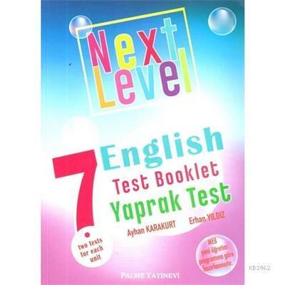 Palme Yayınları 7. Sınıf Next Level English Test Booklet Yaprak Test P