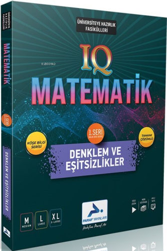 Paraf Yayınları IQ Matematik Denklem ve Eşitsizlikler 1. Seri Soru Küt