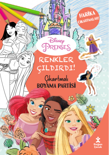 Renkler Çıldırdı - Disney Prenses Çıkartmalı Boyama Partisi