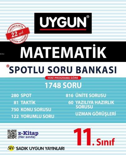 Sadık Uygun Yayınları 11. Sınıf Matematik Spotlu Soru Bankası Sadık Uy