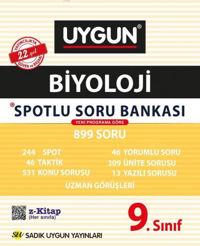 Sadık Uygun Yayınları 9. Sınıf Biyoloji Spotlu Soru Bankası Sadık Uygu