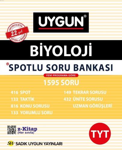 Sadık Uygun Yayınları TYT Biyoloji Spotlu Soru Bankası Sadık Uygun