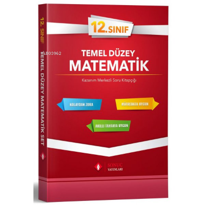 Sonuç Yayınları 12.Sınıf Matematik Set / Temel Düzey