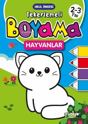 Tekerlemeli Boyama Hayvanlar 2 - 3 Yaş