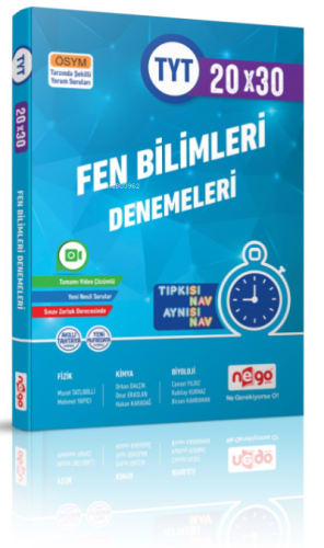 TYT Fen Bilimleri Tamamı Video Çözümlü 20x30 Branş Deneme