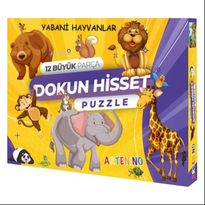 Yabani Hayvanları 12 Büyük Parça Dokun Hisset Puzzle