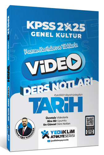 Yediiklim Yayıncılık 2025 KPSS Genel Kültür Atölye Tarih Video Ders No