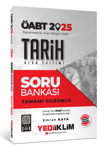 Yediiklim Yayıncılık 2025 ÖABT Tarih Alan Eğitimi Tamamı Çözümlü Soru 