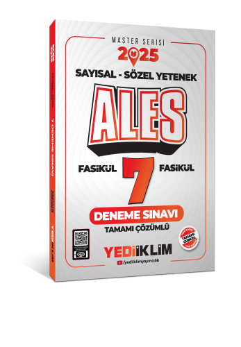 Yediiklim Yayınları 2025 ALES Sayısal Sözel Yetenek Tamamı Çözümlü 7 F